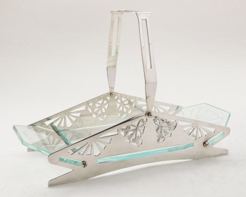 Stunning Art Deco Sandwich Basket - circa 1930