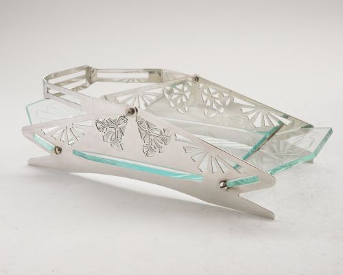 Stunning Art Deco Sandwich Basket - circa 1930
