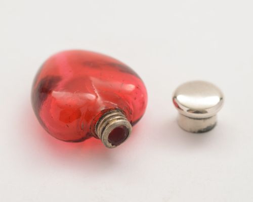 Lovely Victorian Heart Shaped Scent Bottle - London 1895