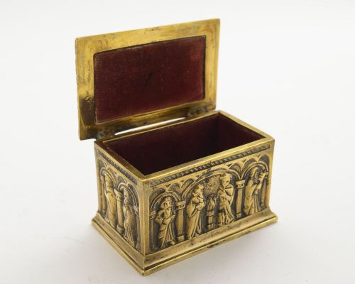 Unusual Brass Ecclesiastical themed Box - circa 1905
