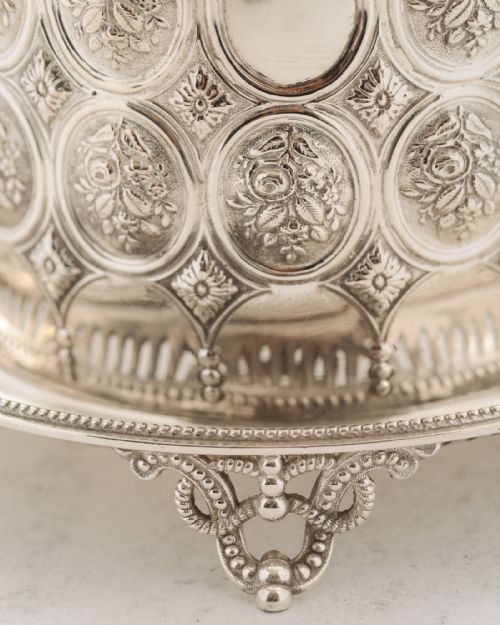 Superb Victorian Elkington Biscuit Box - 1887