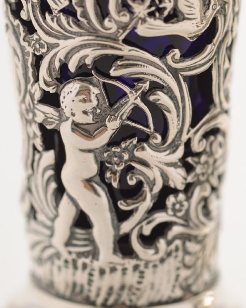 Gorgeous Pair Victorian Silver Posey Vases - London 1899