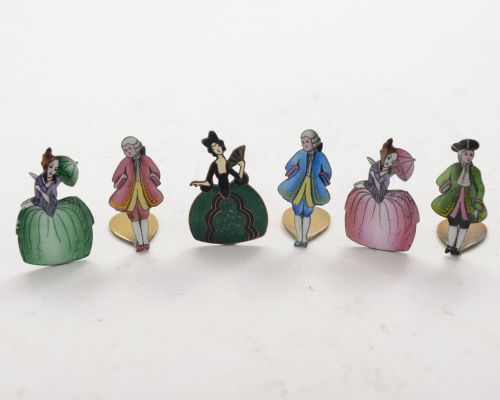 Rare set of Enamelled Menu Holders - circa 1930