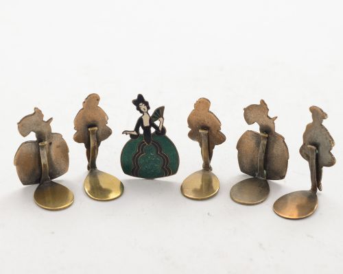 Rare set of Enamelled Menu Holders - circa 1930