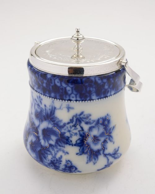 Lovely Victorian China Biscuit Barrel - 1895