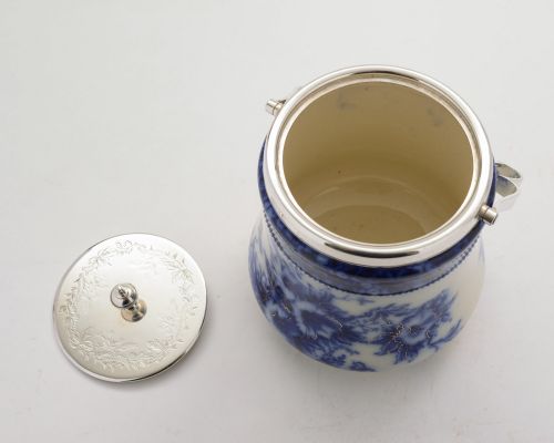 Lovely Victorian China Biscuit Barrel - 1895