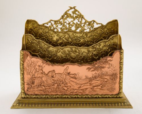 Stunning Victorian Brass & Copper Letter/Document Rack - circa 1880