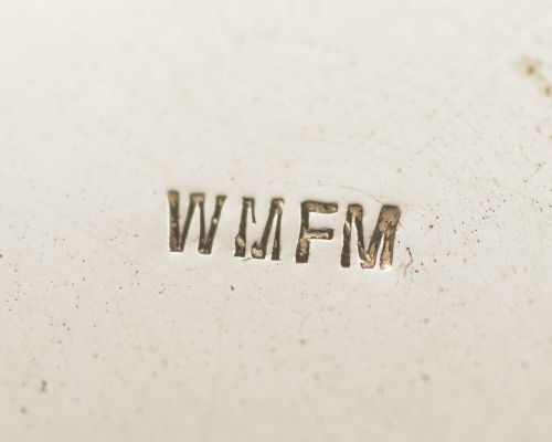 Unusual Pair Silver Plated WMF Bottle Coasters - circa 1930