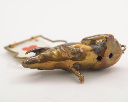 Unusual Brass Pig Trump Marker - circa 1930