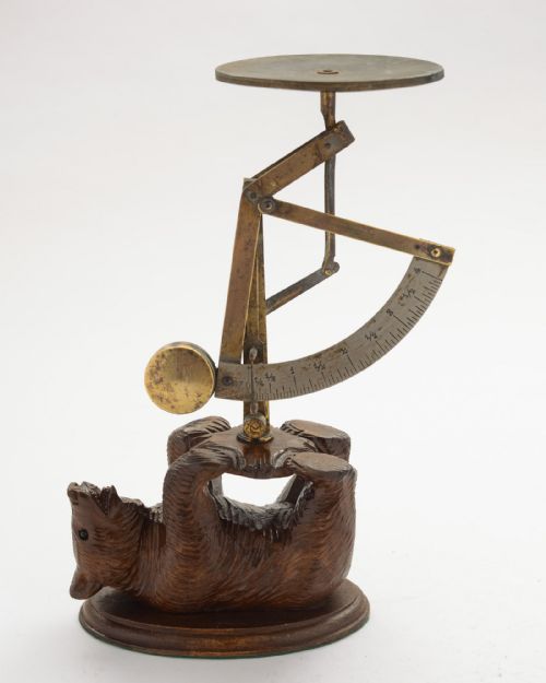 Unusual Black Forest Bear Postal Scales - circa 1900