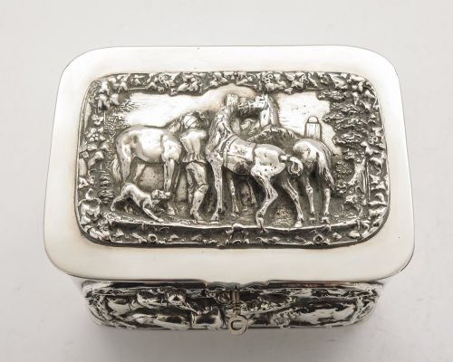 Fabulous Victorian Silver on Copper Tea Caddie - circa 1880