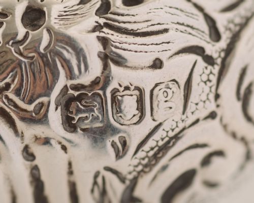 Gorgeous Pair Edwardian Silver Pepper Pots - London 1902