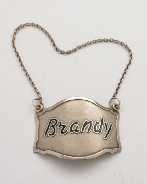 Nice Dutch Silver Enamelled Brandy Label - circa 1930
