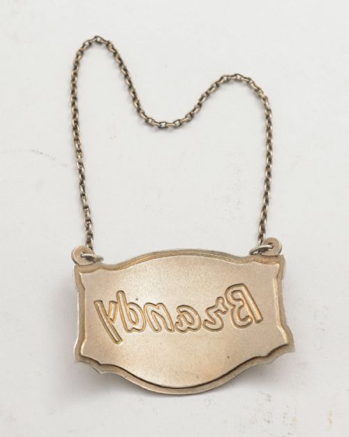 Nice Dutch Silver Enamelled Brandy Label - circa 1930