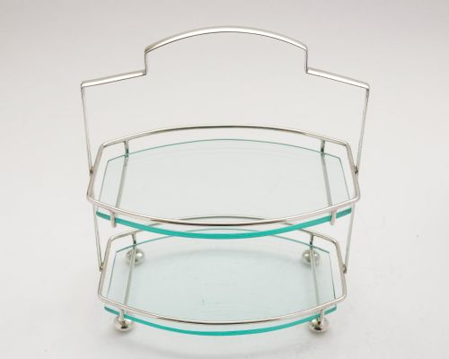 Elegant Art Deco Two Tier Cake Stand - circa 1930