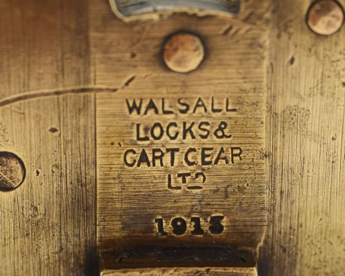 Nice Brass and Steel Padlock with Key - circa 1915