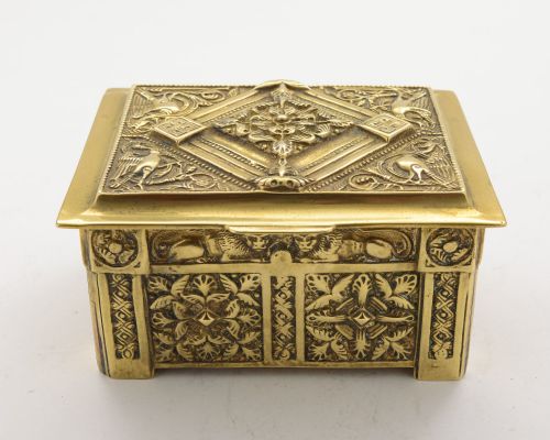 Lovely Victorian Brass Jewellery Box - circa 1890