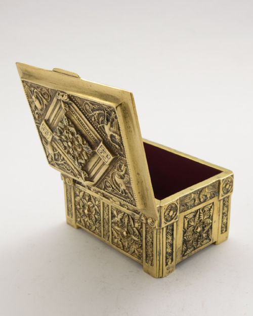 Lovely Victorian Brass Jewellery Box - circa 1890