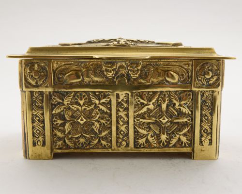 Lovely Victorian Brass Jewellery Box - circa 1890