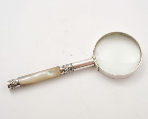 Lovely Victorian M.O.P Handled Magnifying Glass - Sheffield 1894