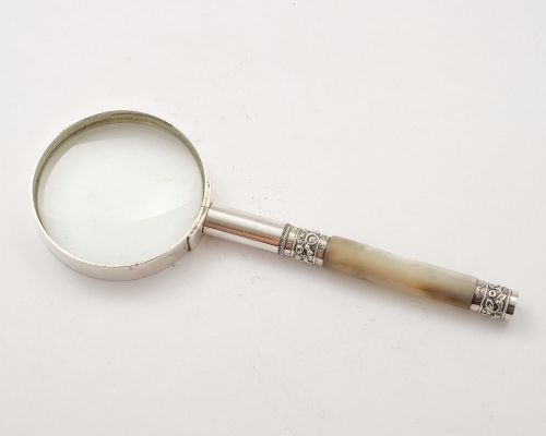 Lovely Victorian M.O.P Handled Magnifying Glass - Sheffield 1894