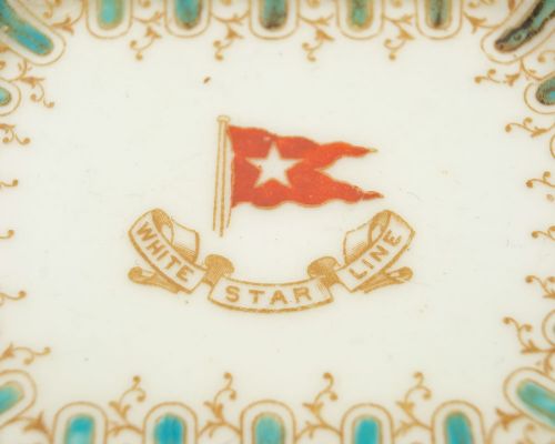 Unusual Small White Star China Dish - circa 1900