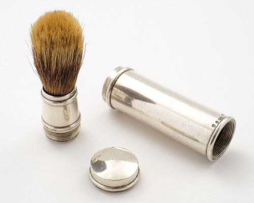 Nice Scottish Silver Shaving Brush - Glasgow 1855