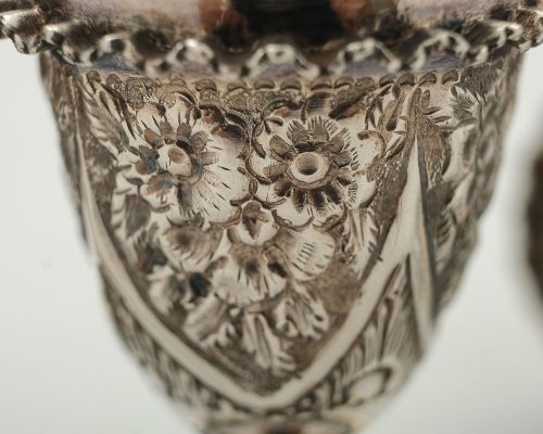 Set of 4 Victorian Silver Plated Pepperettes - circa 1890