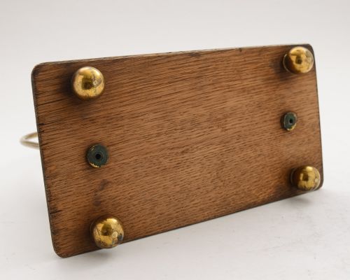 Gorgeous Victorian Brass & Oak Base Letter /Document Rack - Circa 1890