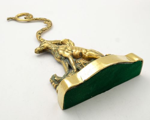 Fabulous Victorian Brass Door Stop/Porter - circa 1870