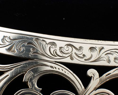 Lovely Victorian Cased Silver Plated Fish Serving set - circa 1880