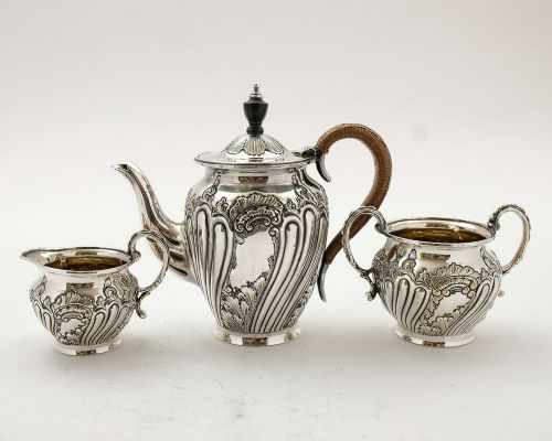 Lovely Victorian Silver Plated Batchelors Tea Set - circa 1890