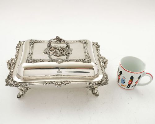 Gorgeous Grand Victorian Silver Plated Serving Dish - circa 1840