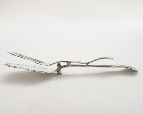 Nice Victorian Silver Plated Kings Pattern Serving Tongs - circa 1890