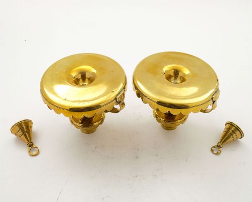 Nice Pair Edwardian Brass Chambersticks - circa 1905