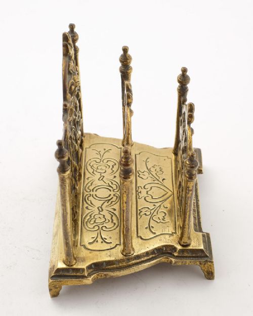 Gorgeous Victorian Brass Letter Rack - circa 1890