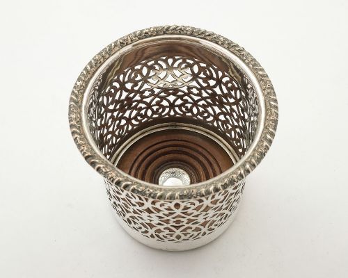 Lovely Edwardian Silver Plated Single Wine Coaster - circa 1905