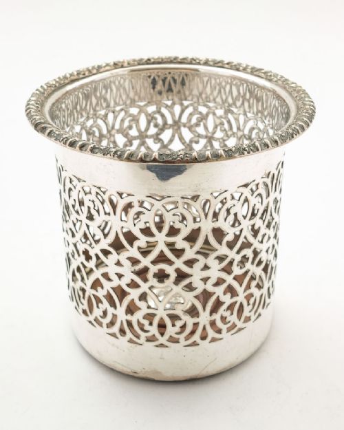 Lovely Edwardian Silver Plated Single Wine Coaster - circa 1905