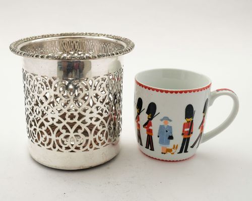 Lovely Edwardian Silver Plated Single Wine Coaster - circa 1905