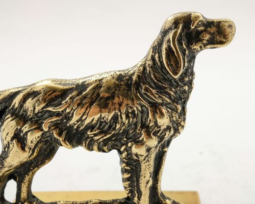 Fabulous pair Brass English Setter Bookends - circa 1920