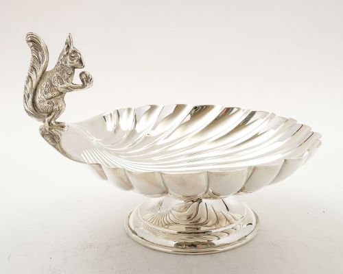 Lovely Edwardian Silver Plated Squirrel Nut Dish - circa 1905