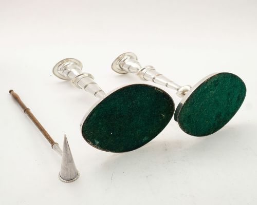Gorgeous Pair Georgian Sheffield Plated Candlesticks - circa 1820