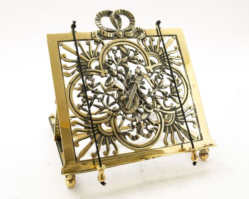 Beautiful Edwardian Brass Folding Book Stand - circa 1905