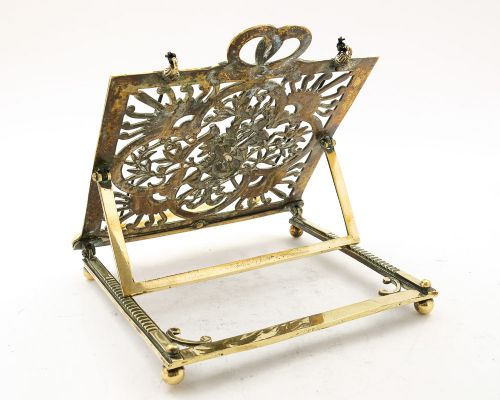 Beautiful Edwardian Brass Folding Book Stand - circa 1905