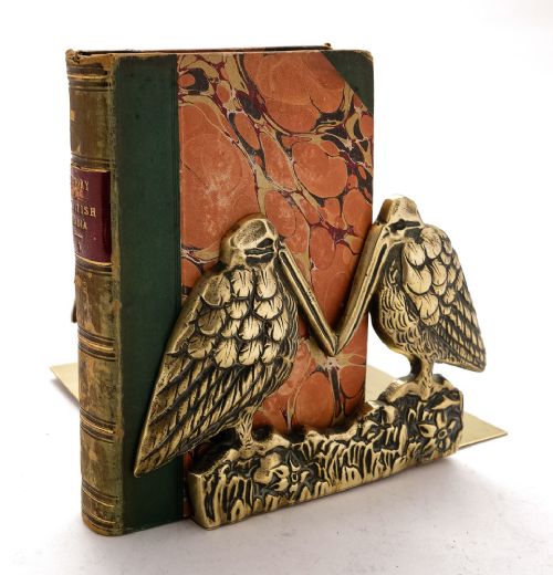 Fabulous Pair Brass Bird Bookends - circa 1920