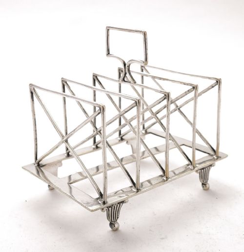A Unusual Edwardian Silver Plated Toast letter/Rack - circa 1905