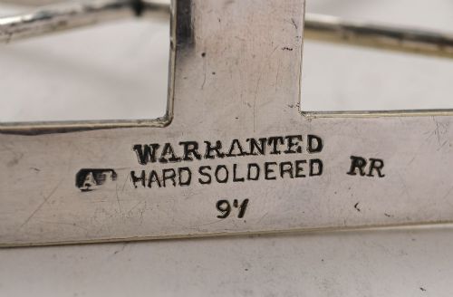 A Unusual Edwardian Silver Plated Toast letter/Rack - circa 1905