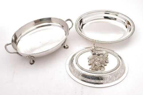 Stunning Victorian Silver Plated Serving Dish - 1862
