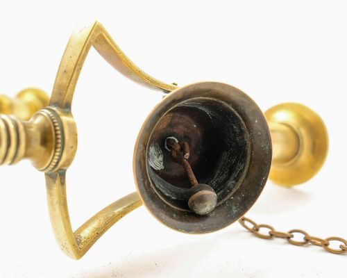 Unusual Matched Pair Georgian Brass Tavern Candlesticks - circa 1820