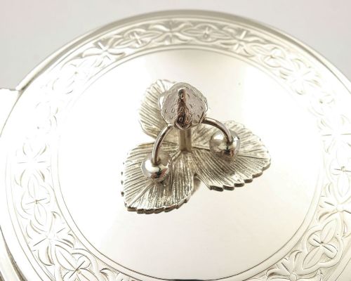 Fabulous Victorian Silver Plate/Glass Biscuit box - circa 1880